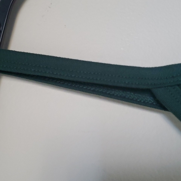 No Boundaries Dark Green ribbed spaghetti  strap tank top - Picture 4 of 5